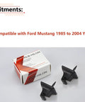 2 Pack Sun Visor Retainer Clips for Ford Mustang 1985-2004 Black Replacement Fasteners shown with packaging