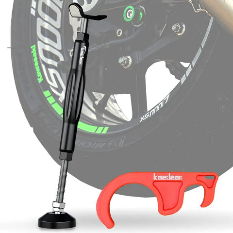 Beefy Aluminum Build Bike Maintenance Stand With Brake Holder And Ergonomic Grip Stand For Chain Cleaning Lubrication And Service Lightweight Motorcycle Stand KDRST1 with wheel