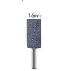 Six Piece 16 mm Cylinder Grinding Stones With One Quarter Inch Shank Aluminum Oxide Mounted Grinding Bits For Drill And Rotary Tools