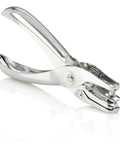 Metal Single Hole Punch for Home Office Punches up to Five Sheets at a Time One Quarter Inch Holes Handheld Chrome Puncher
