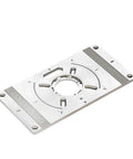 Rock Solid Aluminium Router Table Insert Plate With Precision Bushings and Aligning Rings for woodworking milling, lightweight and durable design.