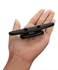 Heavy Duty 4 Inch Black Nylon Marine Dock Cleats 4 Pack With Premium Stainless Steel Screws held in hand for secure boat mooring.