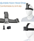 "No Fuss All In One Mount Bundle For Chest Harness Head Strap Backpack Clip And Wrist Mount For Insta360 X5 X4 X3 Ace Pro Go3S GoPro Hero 10 9 13 And More shown on mannequin with cameras."