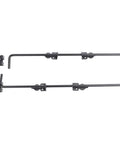 Beefy Heavy Duty 24 Inch Gate Drop Rod For Wood And Metal Fences Black Powder Coated Ground Latch With Mounting Screws Perfect For Locking Single Or Double Gates And Doors Against Wind And Pets, set with brackets