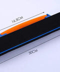 Built To Last Self Adhesive Sandpaper Frame Holder For Woodworking And Grinding With Grippy Non Slip Handle For Quick Pad Swaps And Smooth 30 Cm Corner Sanding, showing dimensions and design.