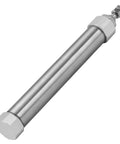 Slim Stainless Steel Air Pneumatic Cylinder CDJ2B 16 80 With M5 Port, side view, showcasing a 16mm bore and 80mm stroke.