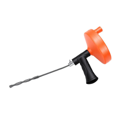 Heavy Duty Toilet Snake Auger And Pipe Clog Remover With Ergonomic Non Slip Handle, flexible metal snake for clearing clogs.