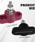 Dead Reliable Rock Solid Top Shelf Heavy Duty Battery Junction Block 2 Piece Quarter Inch Single Stud Power Distribution Bar size comparison.