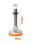 Beefy Heavy Duty Leveling Screw Legs Featuring M10 And M12 Threads Crafted From Thick Carbon Steel with 100mm height and 60mm base.
