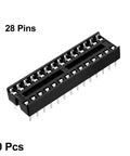 DIP IC Socket Adapter Solder Type 28-Pin Dual-Row Socket, 2.54 mm Pitch, 7.62 mm Row Pitch, 20-Pack