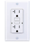 GFCI Outlet Weather Resistant No Fuss Tamper Resistant Receptacle For Indoor Outdoor Use With LED Indicator UL Listed 125 Volt Duplex