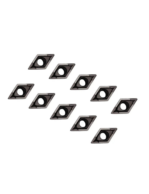 Image of Twenty Piece DCMT070204 Diamond Carbide Turning Inserts, 55 Degree, high performance cutting tools for steel and stainless machining