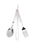 Stainless steel utensils from Camping Tableware Set For Four With Stainless Steel Mess Kit
