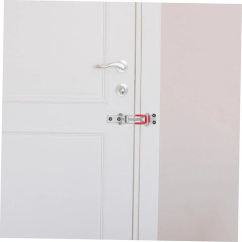 Heavy Duty Adjustable Toggle Clamp Latch With 360 Pound Capacity For Freezer Doors Cabinets Boxes And Tool Cases Built To Last And Keep Lids And Panels Secure In Busy Shops. on white door