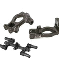 Precision Machined Aluminum C Hub Carrier Caster Block For 1/8 Scale Rc Buggies And Trucks With 17.5 Degree Camber Angle assembly showing left and right blocks with connectors.