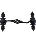 Door Latch Lock 6.6 In Black Birdcage Style Wrought Iron Hook And Eye Latch For Doors With Mounting Hardware
