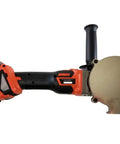 High Power Cordless Rebar Cutter With Battery Included For Easy DIY Metal Cutting And Construction Projects showing the tool's handle and cutting head.