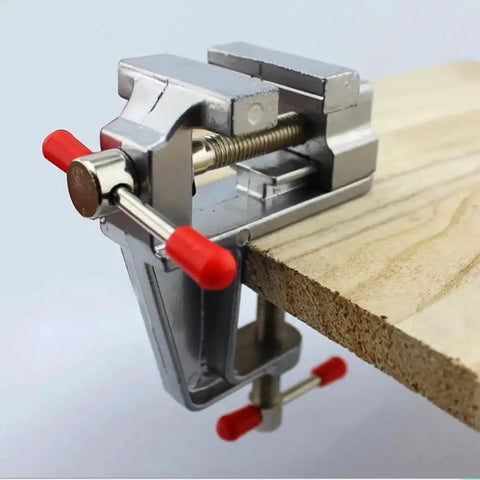 Solid Mini Workbench Vise Rig With A Three Point Five Inch Heavy Aluminum Jaw Precision Clamping Tool For Jewelry Crafts Woodworking Hustle And Snappy Electronic Repair Jobs