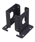 Two Pack Wood Fence Post Anchor Base Brackets For Pergola And Fence Posts Backyard Deck Projects, black metal brackets front view