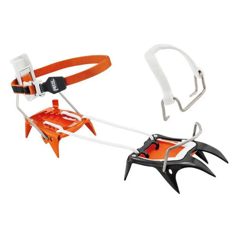 IRVIS Hybrid LeverLock Universal Crampons showing 10 point front and ANTISNOW tech for glacier trekking and ski mountaineering