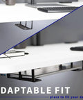 Toss Desk Clutter Aside With This Heavy Duty Under Desk Laptop Holder And Adjustable Keyboard Tray Rack showcasing adaptable fit under a desk.