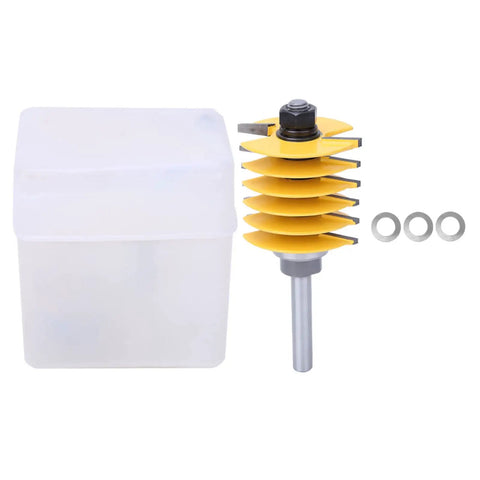 Premium No Nonsense Box Joint And Finger Joint Router Bit With Heavy Duty 8Mm Shank Yg6 Alloy Cutter Head in storage case.