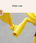Water inlet detail of Stainless Steel 304 Emergency Eyewash Station Floor Mounted With Dual Nozzles
