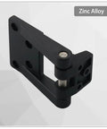 Zinc Alloy Black External T Shaped Corner Rotary Distribution Box Cabinet Door Hinge 1 Piece with durable finish
