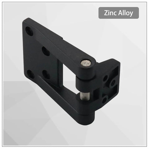 Zinc Alloy Black External T Shaped Corner Rotary Distribution Box Cabinet Door Hinge 1 Piece with durable finish