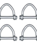 Heavy Duty Web Sling Shackle 6 Inch With Quick Pin 23,500 Lbs WLL White Blue Zinc Finish Durable Alloy Construction
