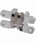 Invisible 180 Degree Concealed Cabinet Hinges For Smooth Doors Zinc Alloy Cross Design Heavy Duty 10kg Load Fifty Thousand Open Close Cycles