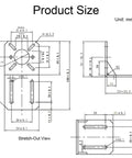 Technical drawing of universal motor mount bracket with dimensions in mm for CNC and 3D printer projects.