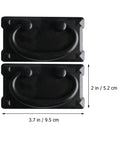 Antique Drawer Ring Pulls Set Of 2 In Black Metal Cabinet Handles for Furniture Doors and Drawers Vintage Style