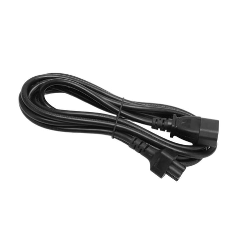Dang Solid 9.8 Foot C14 To C5 Power Extension Cord With Snug Molded Fit For Computers Monitors And Desk Setups, black cord.