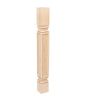 Unfinished North American Hard Maple Kitchen Island Leg With Mission Weave, 35 And A Quarter Inches High, 3 And Three Quarters Inches Wide