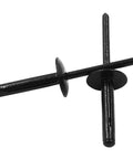 Close-up of 50 Pack Black Aluminum Tri Fold Exploding Pop Rivets Three Sixteenths Inch Grip One Inch Length Five Eighths Inch Flange Blind Rivets