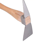 Heavy Duty Stainless Steel Pickaxe Hoe With Wooden Handle For Digging In The Garden A Real Workhorse Built To Last close-up