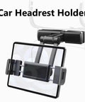 Tesla Cybertruck Car Headrest Holder Rear Seat Entertainment Mount with adjustable arm for flexible viewing angles.