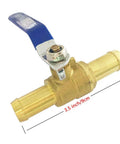 Brass Barb Valve 5/8 Inch Dual End Pex Fittings For Water Oil Gas Shut Off, High Temperature Resistant, 3.5 inch length