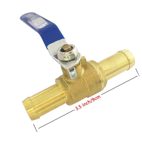 Brass Barb Valve 5/8 Inch Dual End Pex Fittings For Water Oil Gas Shut Off, High Temperature Resistant, 3.5 inch length