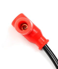 Close-up of ignition coil cap from Banshee 350 CDI Box Ignition Coil Regulator Spark Plug Kit With Cap For 1997 1998 1999 2000 2001 2002 2003 2004 2005 2006 Quad ATV Replacement Part Performance Upgrade