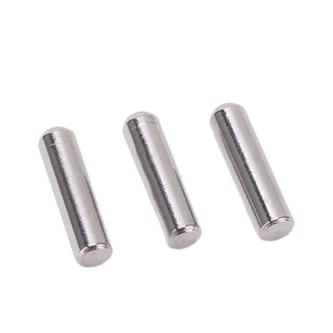 Three stainless steel dowel pins from Dowel Pin Kit Stainless Steel Heavy Duty Locating Pins For Machinery And DIY Projects, High Hardness, Corrosion Resistant, 100 Pcs 2.5x10mm, Precision Alignment Tools