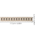 DIY Friendly Silicone Key Contact Strip For 13 Key Digital Pianos And Electronic Keyboards Replacement, light grey pad, dimensions shown