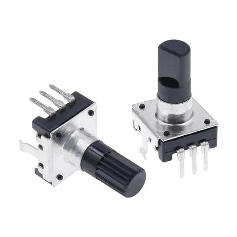 360 Degree Rotary Encoder EC12 RE12 3 Pin 24 Position No Push Button Switch 12 5mm Half Handle Ideal for DIY Electronics Projects