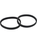 2 Pack Rubber Planer V-Drive Belt 1911B Double Cog, flywheel replacement, black, shown in overlapping arrangement