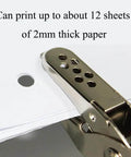 Single Hole Circle Paper Punch Handheld Scrapbooking Punch Rubber Coated Handle 6Mm Circle Puncher cuts 12 sheets