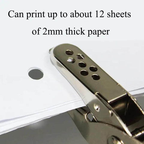 Single Hole Circle Paper Punch Handheld Scrapbooking Punch Rubber Coated Handle 6Mm Circle Puncher cuts 12 sheets