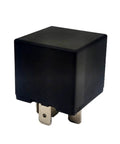 General Purpose SPDT 12V Relay 40A 5 Pins, black casing, shown close-up, suitable for automotive and electrical projects.