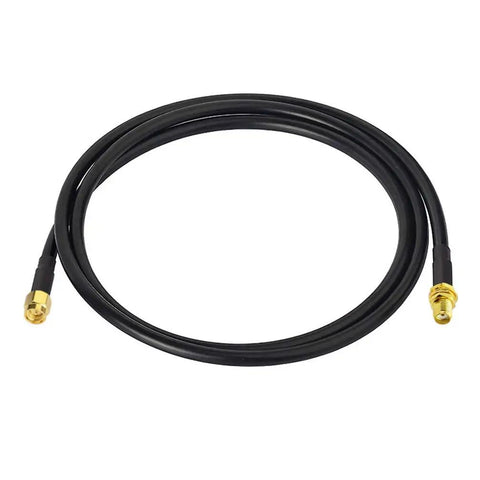 Antenna Extension Relocation Cable SMA Male To Female RG58 Coax Jumper 1m 3 Ft Length 50 Ohm Ham Radio Cable coiled on white background