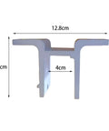 2 Pieces Wall Mounted Brackets For Retractable Awnings Aluminum Alloy Outdoor Shade Canopy Fittings And Heavy Duty Support Hardware Replacement For Backyard Court White, showing dimensions
